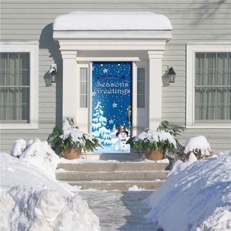 MY DOOR DECOR My Door Decor 285906XMAS-005 36 x 80 in. Winter Wonderland Christmas Front Door Mural Sign Banner Decor; Multi Color 285906XMAS-005